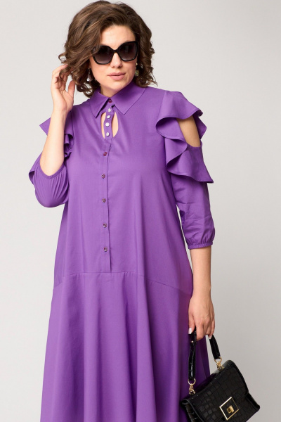Платье EVA GRANT 7299 фиолетовый - фото 6