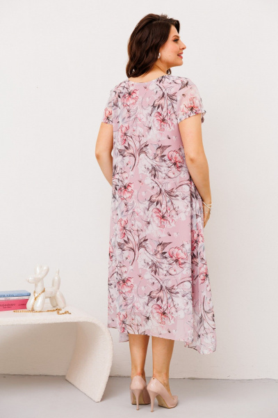 Платье Romanovich Style 1-1332 розовый_цветы - фото 5
