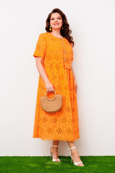 Платье Romanovich Style 1-1951 оранжевый - фото 3