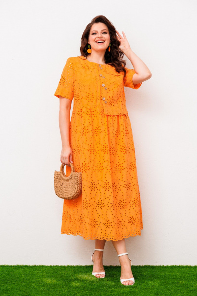 Платье Romanovich Style 1-1951 оранжевый - фото 1