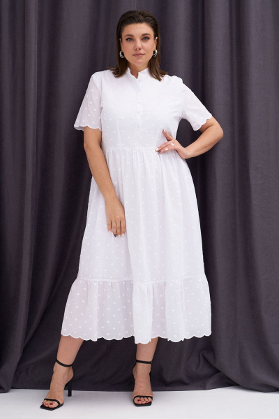 Платье KaVaRi 1087 белый - фото 5