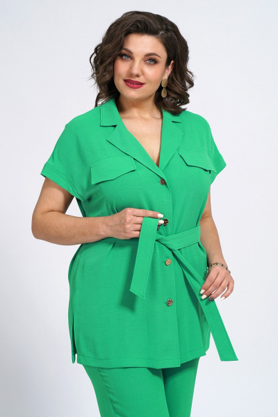 Блуза, брюки Пинск-Стиль 146 зеленый - фото 9