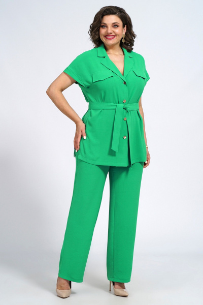 Блуза, брюки Пинск-Стиль 146 зеленый - фото 4