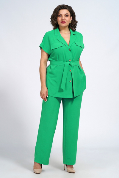Блуза, брюки Пинск-Стиль 146 зеленый - фото 3