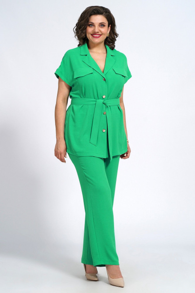 Блуза, брюки Пинск-Стиль 146 зеленый - фото 2