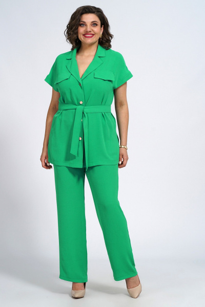 Блуза, брюки Пинск-Стиль 146 зеленый - фото 1