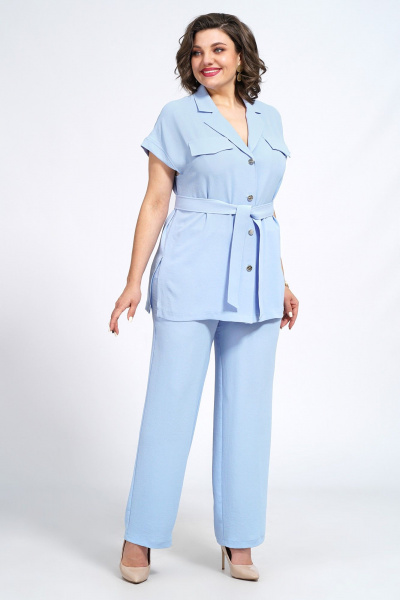 Блуза, брюки Пинск-Стиль 146 голубой - фото 5