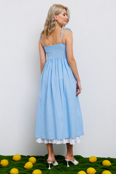 Платье KOKOdea 8.37 бело-голубой - фото 2