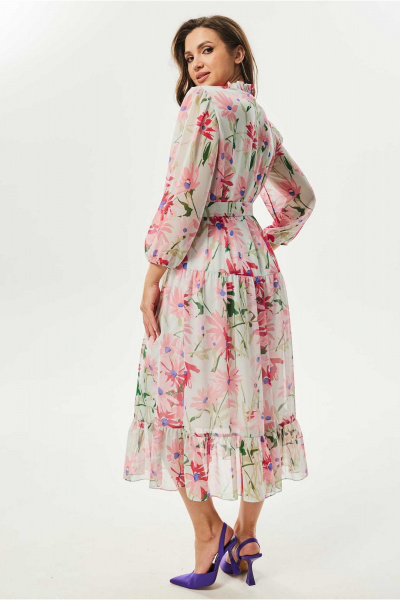 Платье Mislana С951 розовый - фото 6