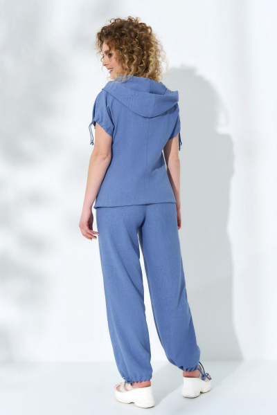 Блуза, брюки Euromoda 099/1 светло-голубой - фото 2