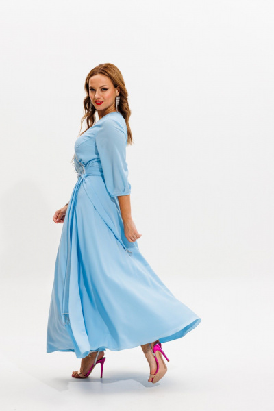 Платье Anastasia 1113 небесно-голубой - фото 3