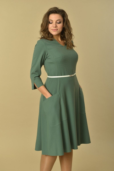 Платье Lady Style Classic 1943/2 зеленый - фото 2