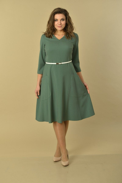 Платье Lady Style Classic 1943/2 зеленый - фото 1
