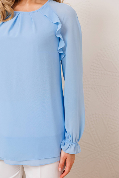 Блуза Мода Юрс 2694b голубой - фото 2