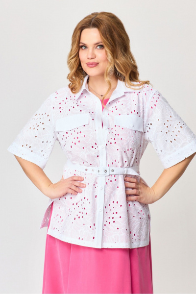 Блуза, платье Laikony L-491 розовый - фото 2