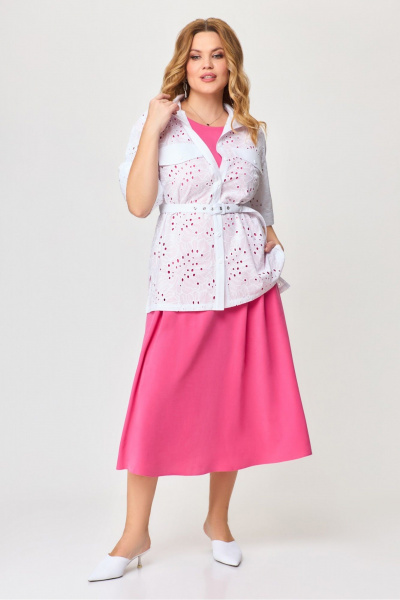 Блуза, платье Laikony L-491 розовый - фото 1