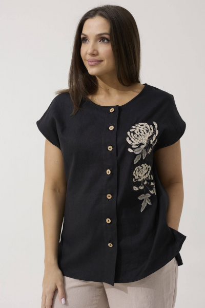 Блуза Ma Сherie 1087 черный - фото 1