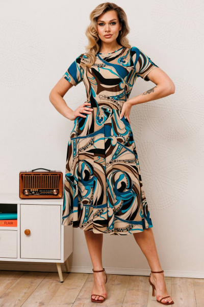 Жакет, платье Мода Юрс 2513-1 морская_волна - фото 4