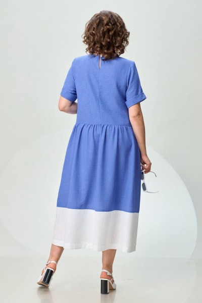 Платье INVITE 4071 голубой+белый - фото 4