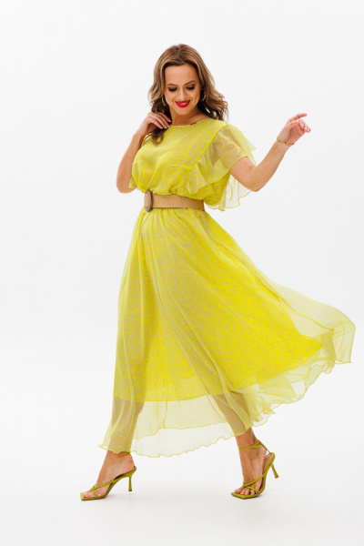 Платье Anastasia 1085 лимонный - фото 6