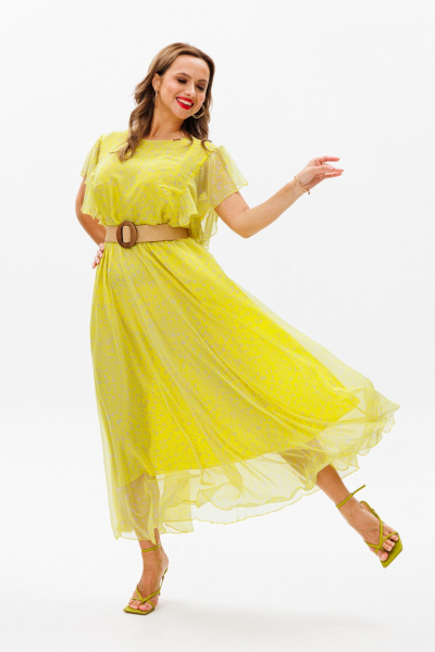 Платье Anastasia 1085 лимонный - фото 5