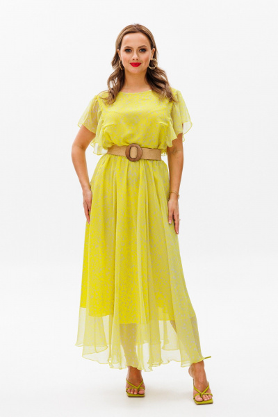 Платье Anastasia 1085 лимонный - фото 3