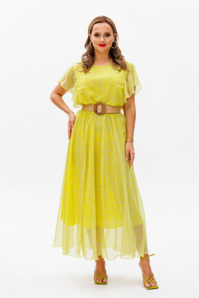 Платье Anastasia 1085 лимонный - фото 2