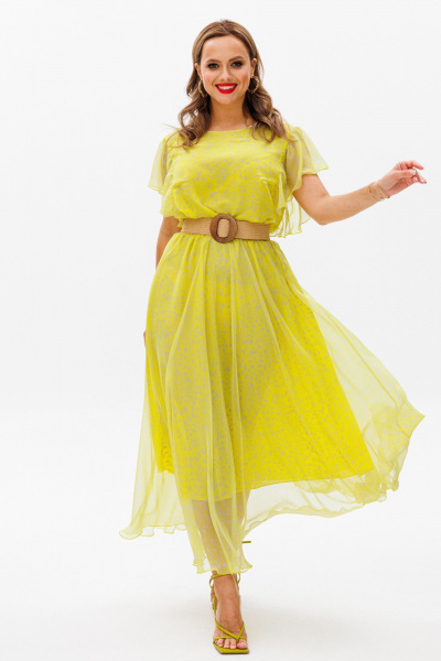 Платье Anastasia 1085 лимонный - фото 1