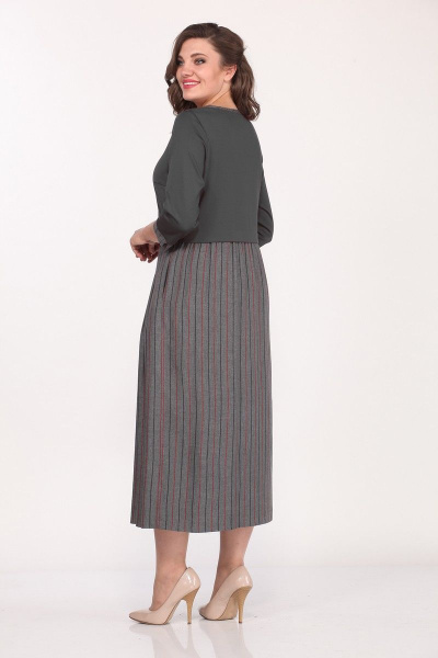 Платье Lady Style Classic 1681/5 серый-бордо - фото 2