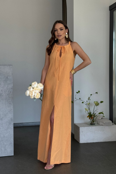 Платье Dilana VIP 2032 оранжевый - фото 1