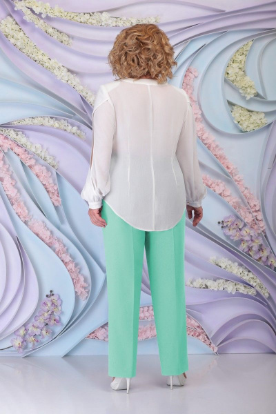 Блуза, брюки, жакет Ninele 5799 светло-зеленый - фото 4