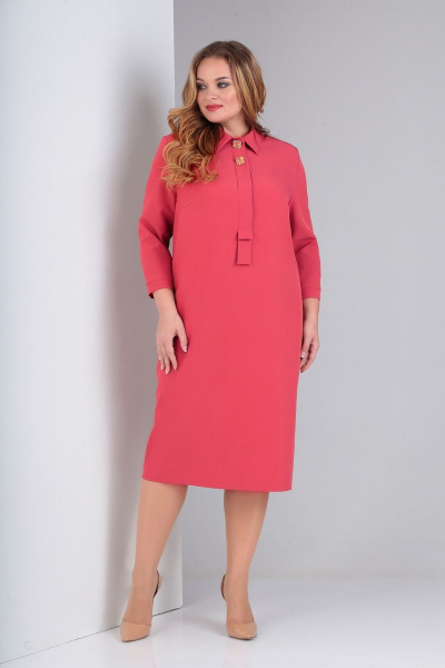 Платье Милора-стиль 795 розово-красный - фото 1