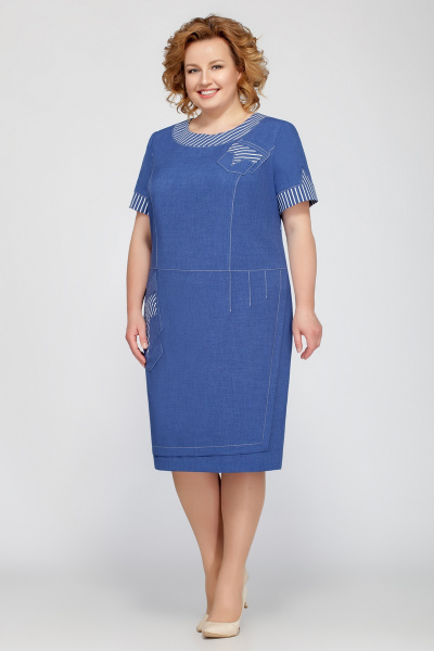 Платье Tellura-L 1392 синий - фото 1