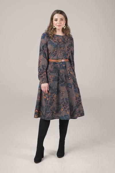 Платье ELLETTO 1734 коричневый - фото 3