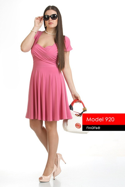 Платье Taita plus 920 розовый - фото 1