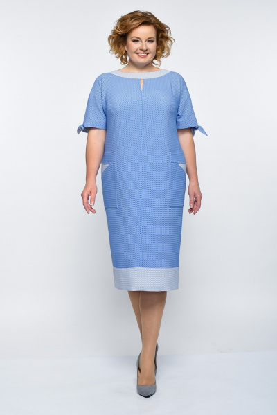 Платье ELGA 01-546 голубой - фото 1