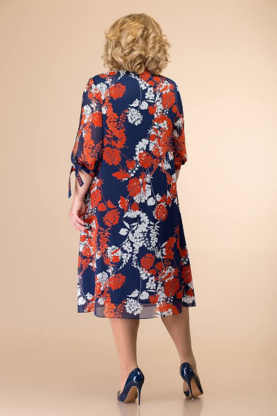 Платье Romanovich Style 1-2043 красный/синий - фото 2