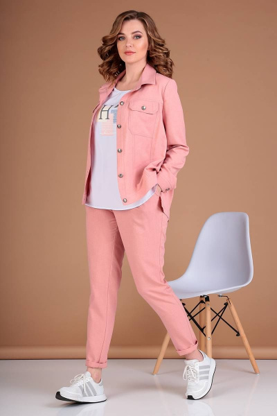 Брюки, куртка Liona Style 694 розовый - фото 2