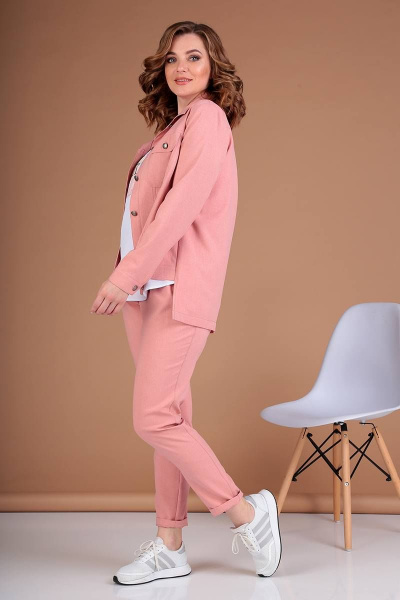 Брюки, куртка Liona Style 694 розовый - фото 1