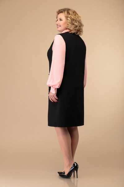 Блуза, жилет, юбка Svetlana-Style 1372 черный+персиковый - фото 3