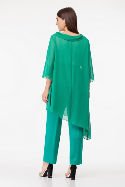 Блуза, брюки ANASTASIA MAK 660 изумрудно-зеленый - фото 3