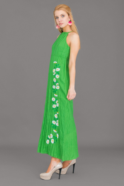 Платье Ружана 145-4 зеленый - фото 2