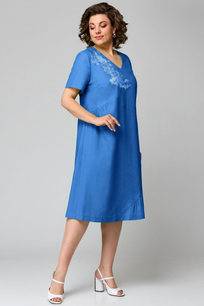 Платье Мишель стиль 1196 синий - фото 7