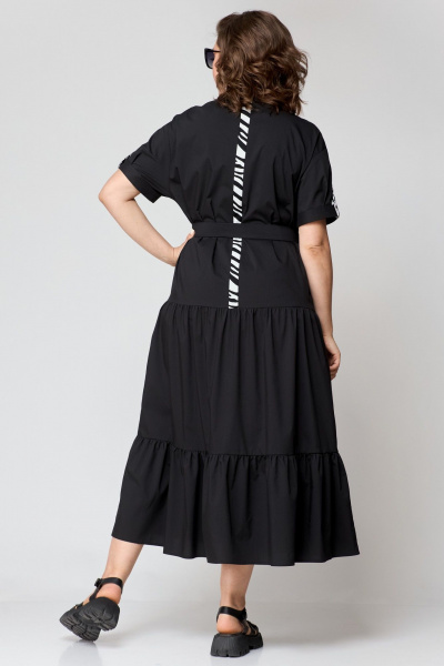 Платье EVA GRANT 7200 черный+зебра - фото 12