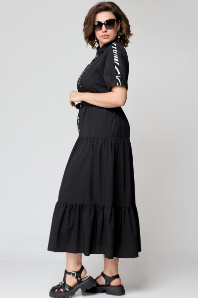 Платье EVA GRANT 7200 черный+зебра - фото 10