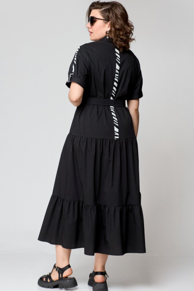 Платье EVA GRANT 7200 черный+зебра - фото 9