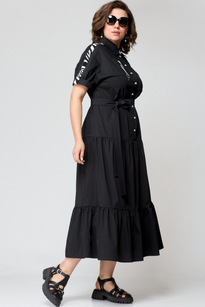 Платье EVA GRANT 7200 черный+зебра - фото 8