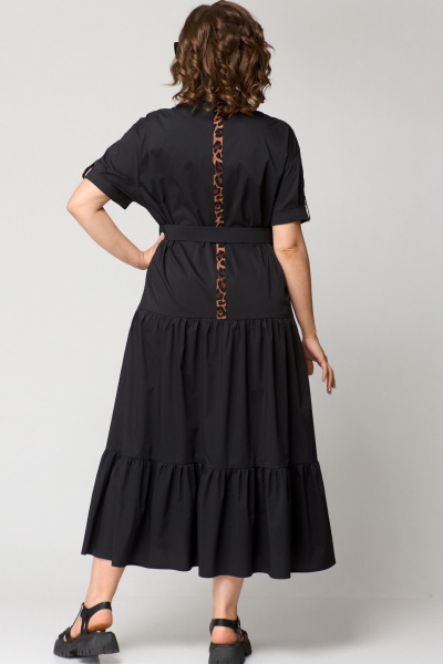 Платье EVA GRANT 7200 черный+леопард - фото 10