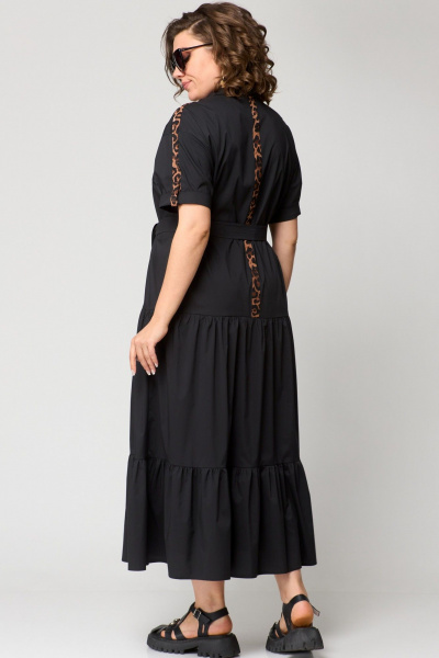 Платье EVA GRANT 7200 черный+леопард - фото 8