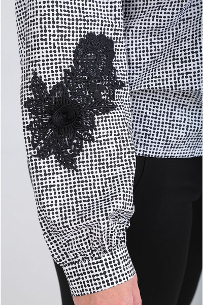 Блуза Таир-Гранд 62355 белый+черный - фото 5